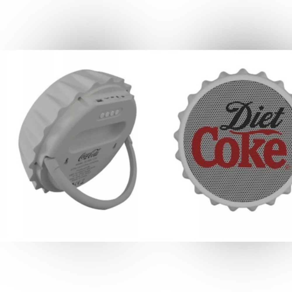 Diet‎ Coke Bottle Cap Shape Wall Mountable speaker with FM Radio & Led Light new